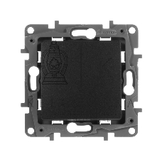 Переключатель одноклавишный, автоматические клеммы, Etika, 10AX, 250 В~, антрацит