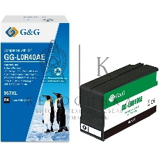 Картридж струйный G&G GG-L0R40AE 957XL черный (73мл) для HP OJ Pro 8734/8210/8720/8724/8725/8726/8727/8736/8740/8743/8744/8746/8747