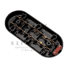 Колодка Rexant 3 гнезда карболитовая б/з 16 А, черная