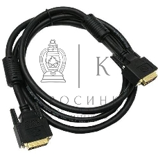 Кабель видео Buro DVI-D(m)/DVI-D(m) 1.8м. феррит.кольца позолоченные контакты черный (DVI-D)