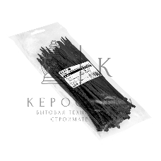 Стяжка (хомут) нейлоновая ExeGate CV66-200x3.6B (нейлон 6.6, 200x3.6мм, неоткрывающаяся, halogen free, -40°C - +85°C, черная, 100 шт)