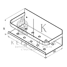 Кухонный органайзер Rexant настенный, монтаж без сверления, белый