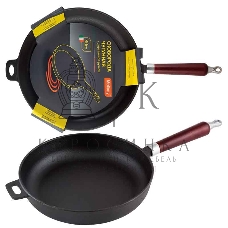 Сковорода чугунная MALLONY CIF30-W, чугун, диаметр 30 см, (в уп. 4 шт)