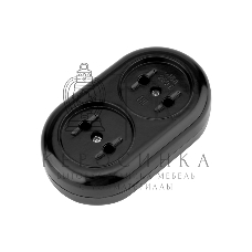 Колодка Rexant 2 гнезда карболитовая б/з 16 А, черная