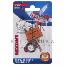 Тумблер Rexant 250V 15А (6c) ON-OFF-ON двухполюсный (KN-203) (в упак. 1шт.)