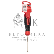 Отвертка крестовая Rexant PZ 1х75 мм, трехкомпонентная рукоятка, сталь S2