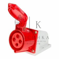 Розетка Rexant 124 стационарная 3Р+РЕ 32А 380В IP44