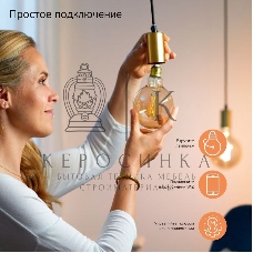 Лампа светодиодная филаментная Gauss Smart Home DIM+CCT E14 CF35 4,5 Вт 2000-6500 К 1/10/40