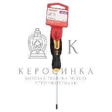 Отвертка крестовая Rexant PH 0х75 мм, двухкомпонентная рукоятка