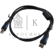 Кабель Vention USB 2.0 AM/BM - 1м. черный VAS-A16-B100
