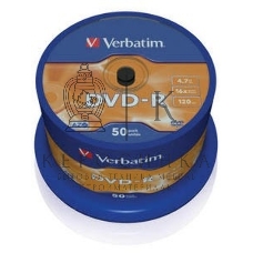 Диск DVD-R Verbatim 4.7Gb 16x Cake Box (50шт) (43548)