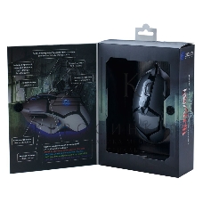 Мышь проводная Oklick 915G HELLWISH V2 черный/серебристый, 2400 dpi, USB, кнопки - 6