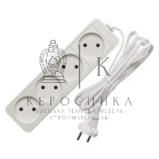 Удлинитель 4х3 м без заземл. 6А IP20 ШВВП 1.3 кВт Союз 481S-0403