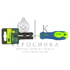 Отвертка Сибртех, PZ1 х 80 мм, CrV, двухкомпонентная рукоятка