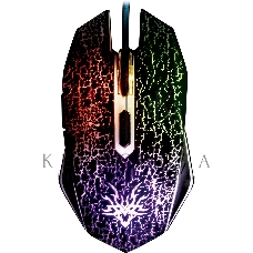 Мышь проводная Qumo BlackOut M03 черный, 3200 dpi, USB, кнопки - 6