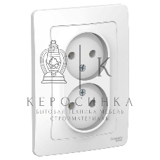 Розетка 2-м СП Blanca 16А 250В без шторок без заземл. белый SchE BLNRS000021