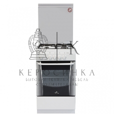 Плита комбинированная De Luxe 506031.01ГЭ (КР) белый, конфорок 4 шт, духовка 54 л, 50 см x 85 см x 60 см