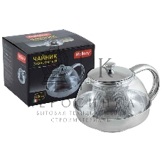 Чайник заварочный Mallony Menta-600 корпус/фильтр из нерж стали, 600 мл
