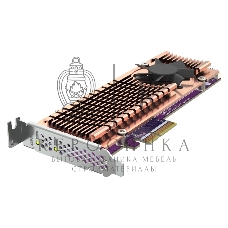 Плата расширения QNAP QM2-2P-344A 2 x M.2 22110 or 2280 PCIe (Gen3 x4) NVMe SSD slots, Low-profile flat and Full-height brackets included.