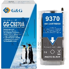 Картридж струйный G&G GG-C9370A фото черный (130 мл) для HP Designjet T610, T770, T790eprinter, T1300eprinter, T1100, T1100PS, T1120, T1120PS, T1200, T1200PS, T1200HDMultifunction, T2300eMultifunction