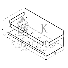 Кухонный органайзер Rexant настенный, монтаж без сверления, черный