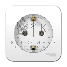 Розетка с/з без шторок, (тонкая) 16А, 250В, изолир. пластина SE Blanca наруж Бел