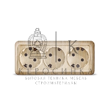 Розетка 3-м ОП Олимп с заземл. сосна UNIVersal 1173