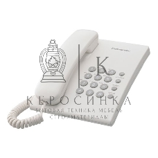 Телефон проводной Panasonic KX-TS2350RUW белый повтор номера, регул-ка громкости, кр.на стену