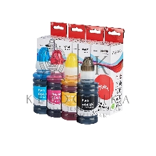 Набор чернил Sakura SIC13T664BA(664 BK) для Epson, водорастворимый тип, (черный, голубой, пурпурный, желтый), 4шт в наборе.