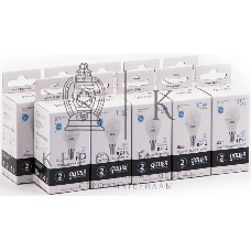 Лампа светодиодная Gauss Elementary 10Вт цок.: E14 шар 220B 4100K св. свеч. белый нейт. (упак.: 10 шт)