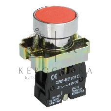 Кнопка LAY5-BA41 без подсветки красн. 1з IEK BBT60-BA-K04