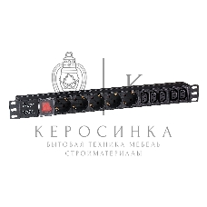 Блок розеток горизонтальный ExeGate ServerPro PDU-19H008 Al-5C135S-C14-SW, 19