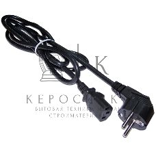 Шнур питания Lanmaster C13-Schuko, 3х0.75, 220В, 10А, черный, 1.5 метра