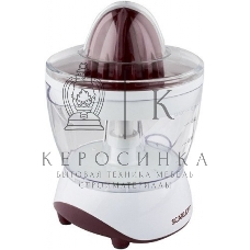 Соковыжималка цитрусовая Scarlett SC-JE50C06 25Вт рез.сок.:700мл. белый/коричневый