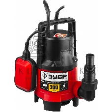 Дренажный насос ЗУБР для грязной воды, 300 Вт НПГ-М1-300
