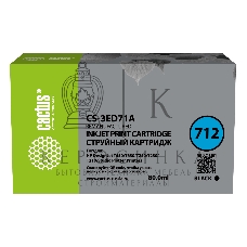Картридж струйный Cactus CS-3ED71A 712 черный (80 мл) для HP DJ T230/630