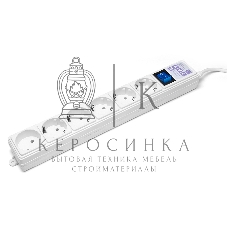 Фильтр-удлинитель PowerCube (SPG(5+1)-16B-3M) 6 розеток, 3м,16А/3,5 кВт, белый