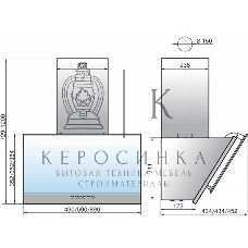 Вытяжка каминная Elikor Рубин S4 90П-700-Э4Д антрацит/черное стекло управление: кнопочное (1 мотор)