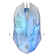 Мышь проводная Defender Cyber MB-560L белый, 1200 dpi, USB, кнопки - 3