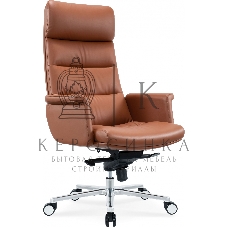 Кресло руководителя Cactus CS-LBR-CARACAS кожа крестов. алюминий