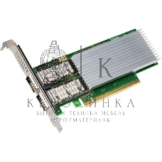 Сетевая карта Intel E810-CQDA2, 2xQSFP28 ports, 100GbE, PCI-E x16 gen3/gen4, iWARP/RoCEv2, IEEE 1588 PTP, ADQ, iSCSI, NFS, VMDq. PCI-SIG* SR-IOV Capable