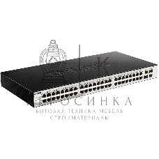 Коммутатор D-Link DGS-1210-52MP/ME DGS-1210-52MP/ME/B1A 48G 4SFP 48PoE 370W управляемый
