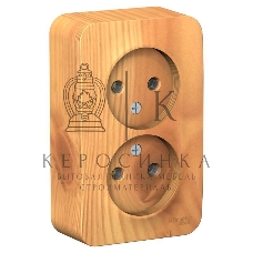 Розетка 2-ая б/з без шторок 16А, 250 В, изолир. пластина SE Blanca наруж Ясень