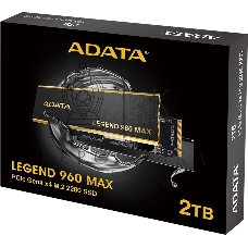 Накопитель SSD ADATA LEGEND 960 MAX, 2Tb, PCIe 4.0 x4, M.2 2280, NVMe, R/W 7400/6800, с радиатором