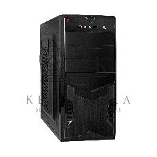 Компьютерный корпус Miditower ExeGate CP-604-UNS500 (ATX, БП UNS500 с вент. 12см, 2*USB, аудио, черный)