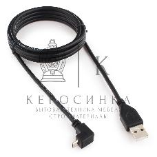 Кабель Gembird/Cablexpert Pro AM/microBM 5P, 1,8м, угловой, экран, черный