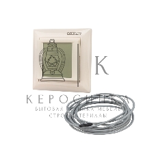 Терморегулятор сенсорный программируемый Rexant RX-421H, бежевый, совместим с Legrand серии Valena