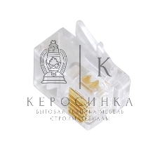 Вилка телефонная Cablexpert MP-6p6c, контакты 3m