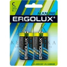 Элемент питания алкалиновый Ergolux LR14 BL-2 LR14 BL-2 1.5В Alkaline (2шт в упаковке)