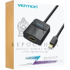 Адаптер-переходник Vention mini DisplayPort 20M > HDMI F черный (HBCBB)